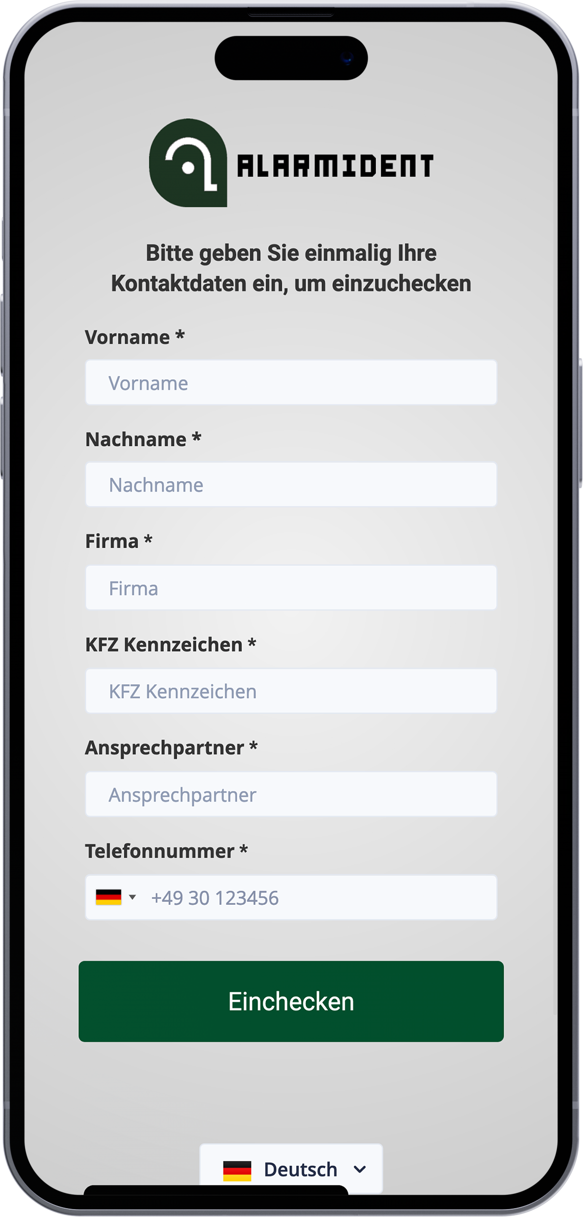 Screenshot von AlarmIdent